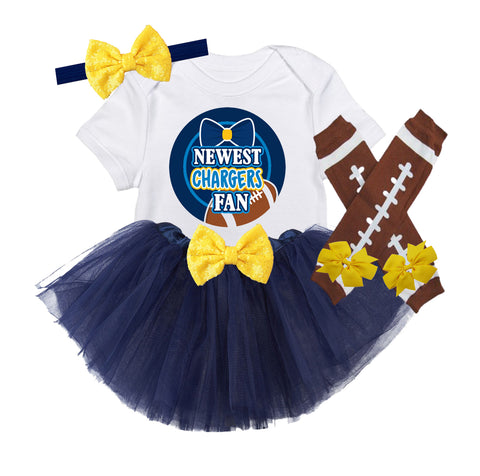 Newest Chargers Fan Baby Game Day Outfit