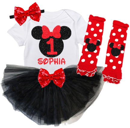 Minnie Mouse First Birthday Outfit