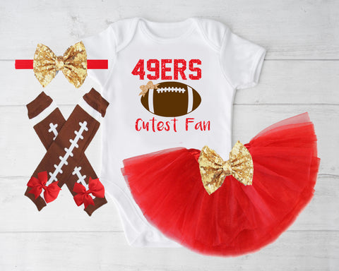San Francisco 49ers Baby Girl Game Day Outfit