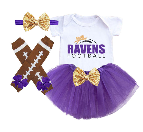 Baltimore Ravens Baby Girl Game Day Outfit