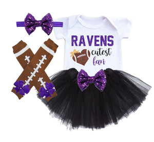 Baltimore Ravens Baby Girl Game Day Outfit