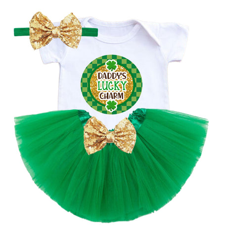 Daddy's Lucky Charm St. Patrick's Day Outfit