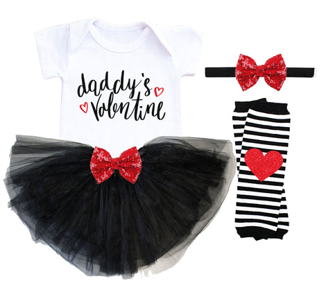 Valentines Baby Girl Outfit -Daddy's Valentine