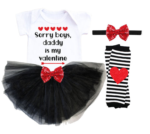 Valentines Baby Girl Outfit -Sorry Boys