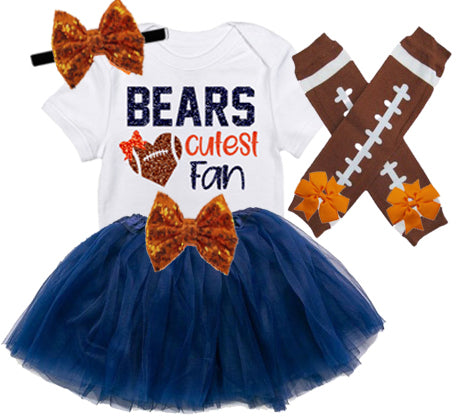 Chicago Bears Baby Girl Game Day Outfit