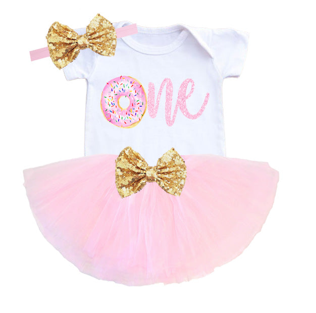 Donut Girls First Birthday Tutu Set