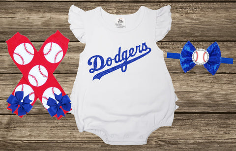 Dodgers Bubble Romper