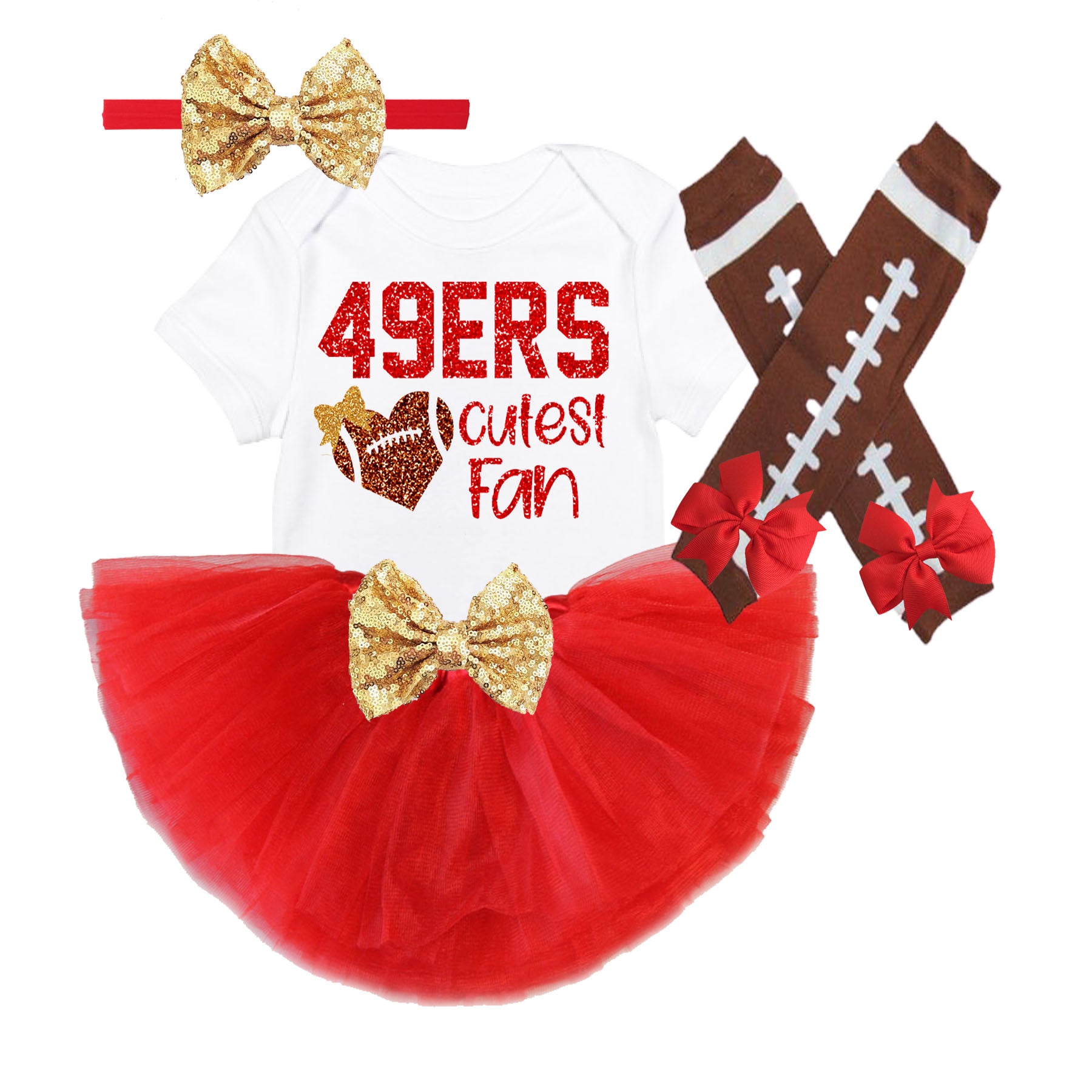 San Francisco 49ers Baby Girl Game Day Outfit