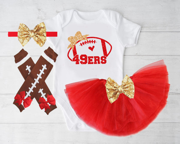 San Francisco 49ers Baby Girl Game Day Outfit