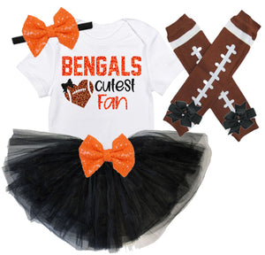 Cincinnati Bengals Baby Girl Game Day Outfit