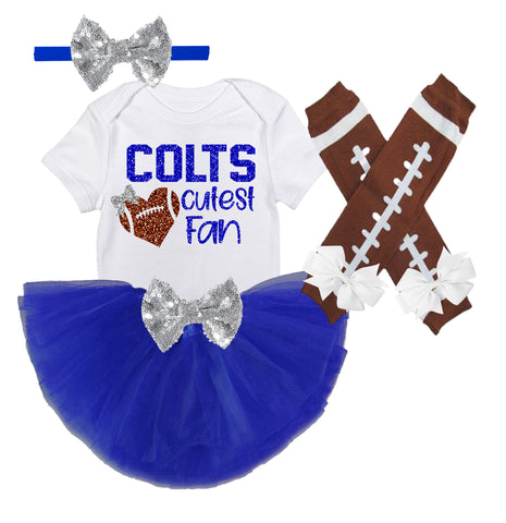 Colts Baby Girl Game Day Outfit