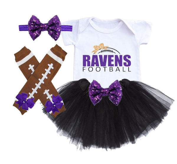 Baltimore Ravens Baby Girl Game Day Outfit