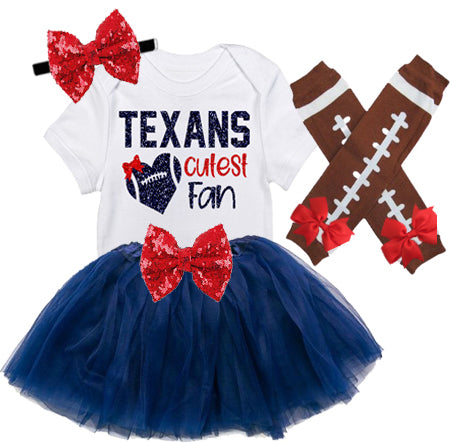 Houston Texans Baby Girl Game Day Outfit