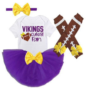 Vikings Baby Girl Game Day Outfit