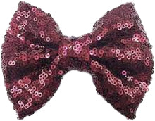 Burgundy Sequin Hair Bow