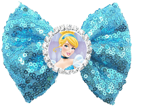 Cinderella  Sequin Hair Bow