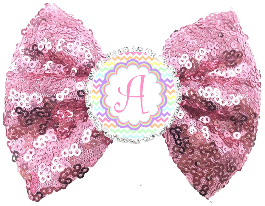 Monogram Monday — bows & sequins