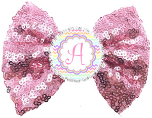 Spring Monogram Hair Bow