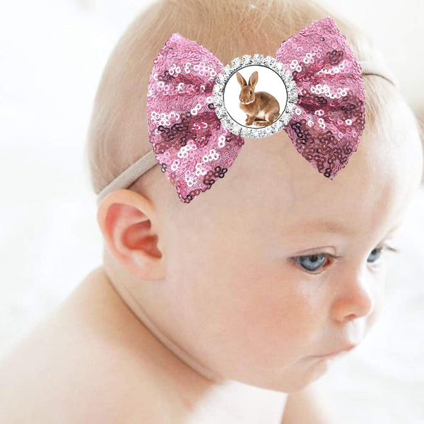 Bunny Hop Sequin Bow