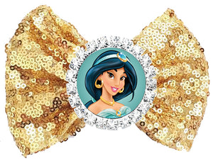 Jasmine Gold Sequin Bow