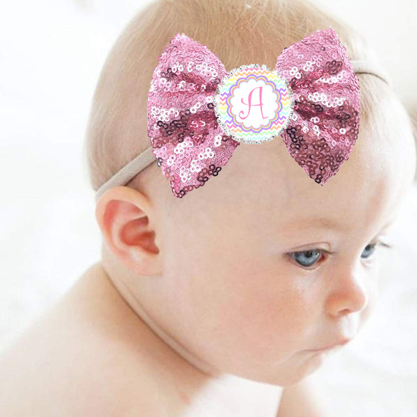 Spring Monogram Hair Bow