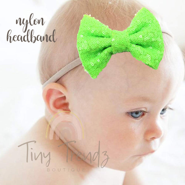 Neon Green Hair Bow