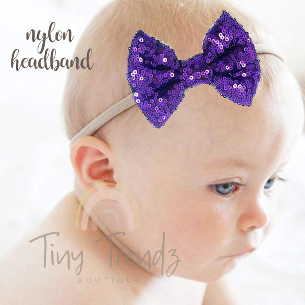 Purple Hair Bow