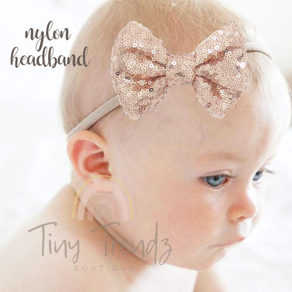 Rose Gold Hair Bow