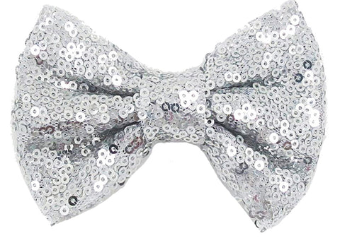 Silver Hair Bow